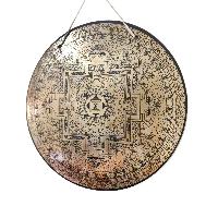 Handmade [gong], Bronze [wind Or Flat] Gong, [mandala] Etching Carving