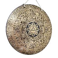 Handmade [gong], Bronze [wind Or Flat] Gong, [mandala] Etching Carving