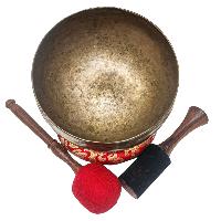 Kopre Singing Bowl, Buddhist Hand Beaten, Antique Finishing, [select Accessories]