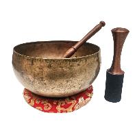 Kopre Singing Bowl, Buddhist Hand Beaten, Antique Finishing, [select Accessories]