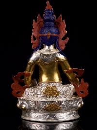 [yellow Jambhala] Buddhist Handmade Statue, [partly Gold Plated], [face Painted]