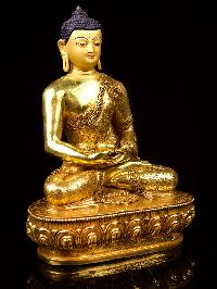 [amitabha Buddha] Buddhist Handmade Statue, [full Gold Plated], [face Painted]