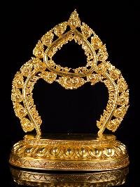 [simhanada Lokeshvara] Buddhist Handmade Statue, [full Gold Plated], [face Painted]