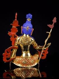 [simhanada Lokeshvara] Buddhist Handmade Statue, [full Gold Plated], [face Painted]
