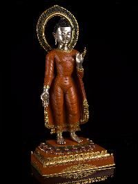 [dipankara Buddha] Buddhist Statue With [thangka Color Finishing]