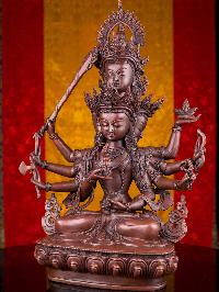 [vajrasattva] Buddhist Handmade Statue, With [chocolate Oxidized]