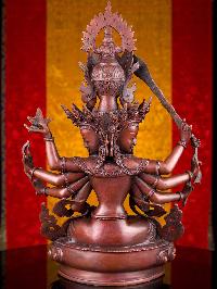 [vajrasattva] Buddhist Handmade Statue, With [chocolate Oxidized]
