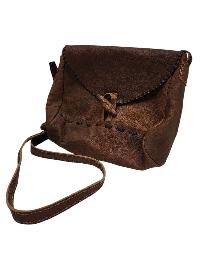 Himalayan Yak Leather Office Shoulder Bag [1 Pockets], With [hook Lock]