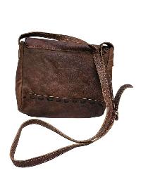 Himalayan Yak Leather Office Shoulder Bag [1 Pockets], With [hook Lock]