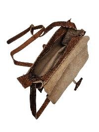 Himalayan Yak Leather Office Shoulder Bag [1 Pockets], [1 Zip], With [hook Lock]