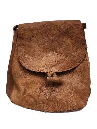 Himalayan Yak Leather Office Shoulder Bag [1 Pockets], [1 Zip], With [hook Lock]