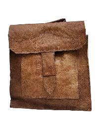 Himalayan Yak Leather Office Shoulder Bag [1 Pockets], [1 Zip], With [leather Stripe Lock]