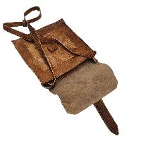 Himalayan Yak Leather Office Shoulder Bag [1 Pockets], [1 Zip], With [leather Stripe Lock]