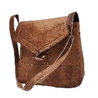 Himalayan Yak Leather Office Shoulder Bag [1  Pockets], [1 Zip],  With [hook Lock]