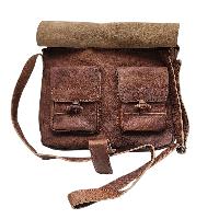 Himalayan Yak Leather Office Shoulder Bag [3 Pockets], [1 Zip], With [hook Lock]