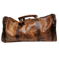 Himalayan Yak Leather [luggege Bag], [2 Zip] And [4 Pocket]