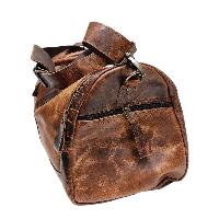 Himalayan Yak Leather [luggege Bag], [2 Zip] And [4 Pocket]