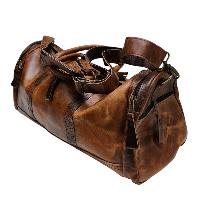 Himalayan Yak Leather [luggege Bag], [2 Zip] And [4 Pocket]