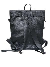 Himalayan Yak Leather [back Pack Bag], [2 Zip] And [2 Pocket] With [leather Stripe Lock]