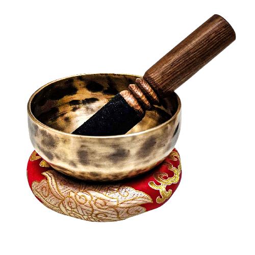 Jambati Singing Bowl, [tiger Antique], Buddhist Hand Beaten, Antique Finishing, [select Accessories], [select Accessories]