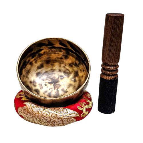 Jambati Singing Bowl, [tiger Antique], Buddhist Hand Beaten, Antique Finishing, [select Accessories], [select Accessories]