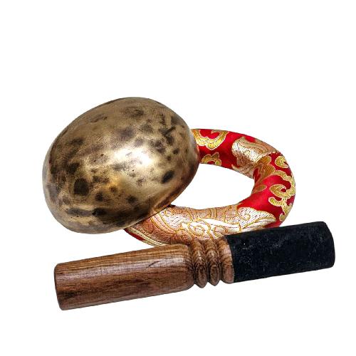 Jambati Singing Bowl, [tiger Antique], Buddhist Hand Beaten, Antique Finishing, [select Accessories], [select Accessories]