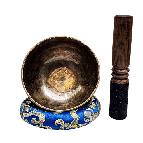 Jambati Singing Bowl, [tiger Antique], Buddhist Hand Beaten, Antique Finishing, [select Accessories], [select Accessories]