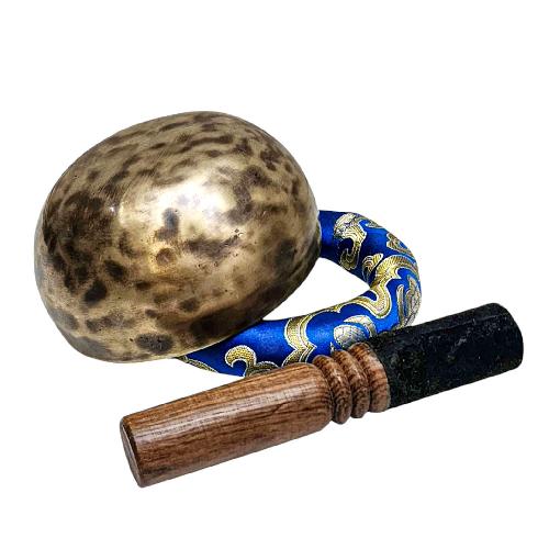 Jambati Singing Bowl, [tiger Antique], Buddhist Hand Beaten, Antique Finishing, [select Accessories], [select Accessories]