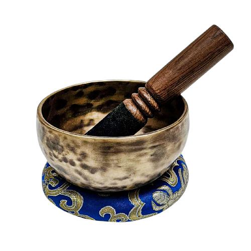 Jambati Singing Bowl, [tiger Antique], Buddhist Hand Beaten, Antique Finishing, [select Accessories], [select Accessories]