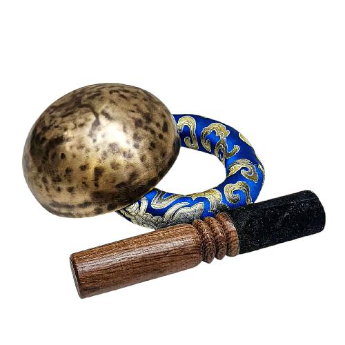 Jambati Singing Bowl, [tiger Antique], Buddhist Hand Beaten, Antique Finishing, [select Accessories], [select Accessories]