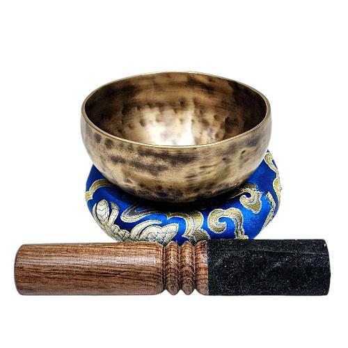 Jambati Singing Bowl, [tiger Antique], Buddhist Hand Beaten, Antique Finishing, [select Accessories], [select Accessories]