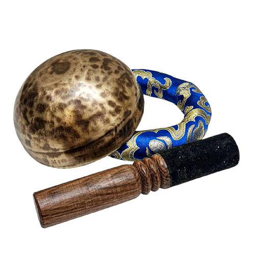 Jambati Singing Bowl, [tiger Antique], Buddhist Hand Beaten, Antique Finishing, [select Accessories], [select Accessories]