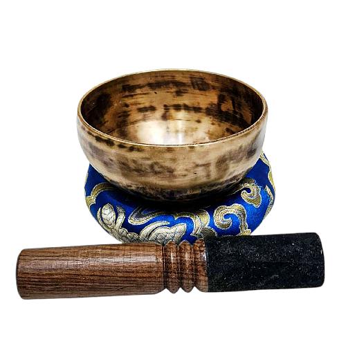 Jambati Singing Bowl, [tiger Antique], Buddhist Hand Beaten, Antique Finishing, [select Accessories], [select Accessories]