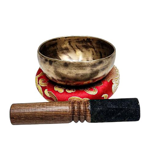 Jambati Singing Bowl, [tiger Antique], Buddhist Hand Beaten, Antique Finishing, [select Accessories], [select Accessories]