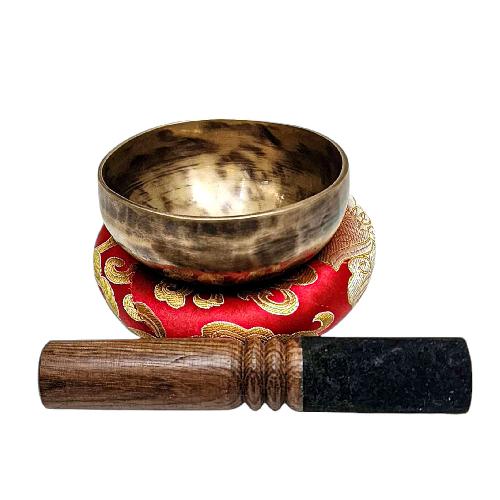 Jambati Singing Bowl, [tiger Antique], Buddhist Hand Beaten, Antique Finishing, [select Accessories], [select Accessories]