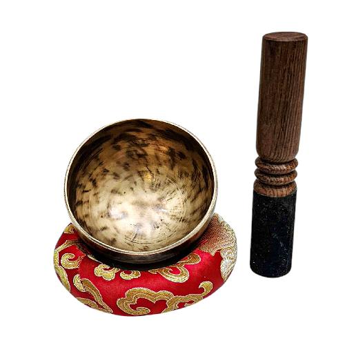 Jambati Singing Bowl, [tiger Antique], Buddhist Hand Beaten, Antique Finishing, [select Accessories], [select Accessories]