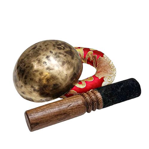 Jambati Singing Bowl, [tiger Antique], Buddhist Hand Beaten, Antique Finishing, [select Accessories], [select Accessories]