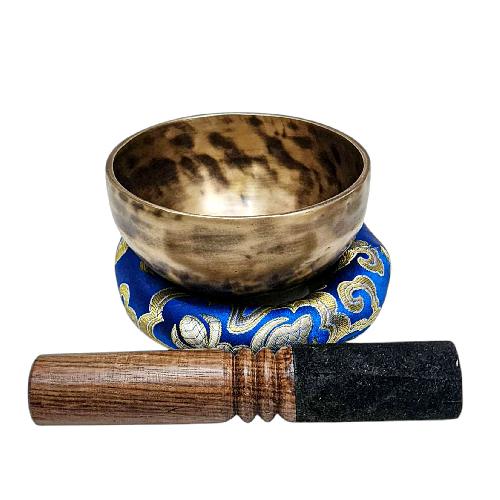 Jambati Singing Bowl, [tiger Antique], Buddhist Hand Beaten, Antique Finishing, [select Accessories], [select Accessories]
