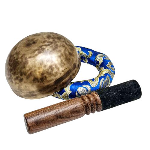 Jambati Singing Bowl, [tiger Antique], Buddhist Hand Beaten, Antique Finishing, [select Accessories], [select Accessories]