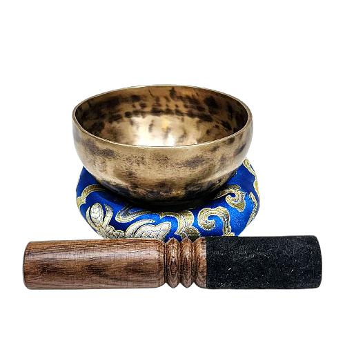 Jambati Singing Bowl, [tiger Antique], Buddhist Hand Beaten, Antique Finishing, [select Accessories], [select Accessories]