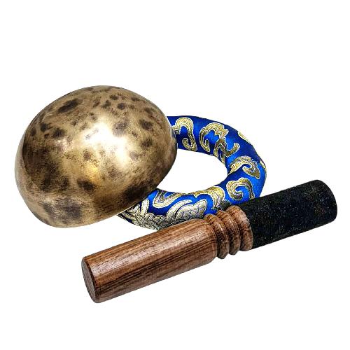 Jambati Singing Bowl, [tiger Antique], Buddhist Hand Beaten, Antique Finishing, [select Accessories], [select Accessories]