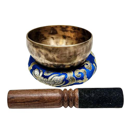 Jambati Singing Bowl, [tiger Antique], Buddhist Hand Beaten, Antique Finishing, [select Accessories], [select Accessories]