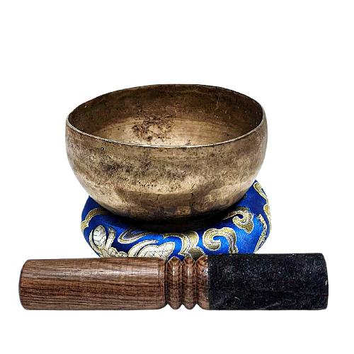[rare Find], [kopre], Buddhist Hand Beaten Singing Bowl, Antique Finishing, [select Accessories]