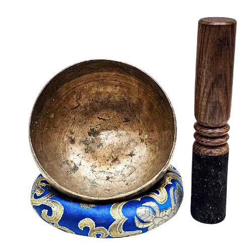 [rare Find], [kopre], Buddhist Hand Beaten Singing Bowl, Antique Finishing, [select Accessories]