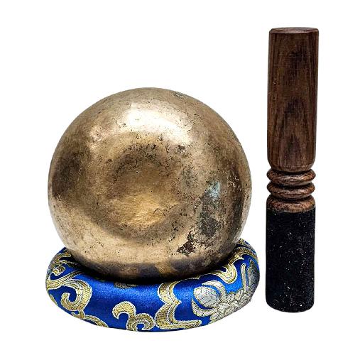 [rare Find], [kopre], Buddhist Hand Beaten Singing Bowl, Antique Finishing, [select Accessories]
