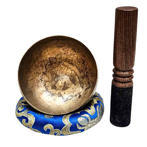 [rare Find], [kopre], Buddhist Hand Beaten Singing Bowl, Antique Finishing, [select Accessories]