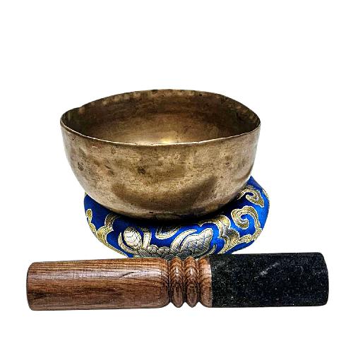 [rare Find], [kopre], Buddhist Hand Beaten Singing Bowl, Antique Finishing, [select Accessories]