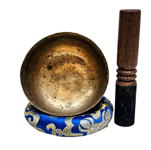 [rare Find], [kopre], Buddhist Hand Beaten Singing Bowl, Antique Finishing, [select Accessories]