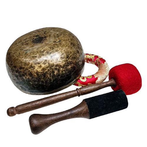 [rare Find], [kopre], Buddhist Hand Beaten Singing Bowl, Antique Finishing, [select Accessories]