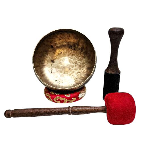 [rare Find], [kopre], Buddhist Hand Beaten Singing Bowl, Antique Finishing, [select Accessories]